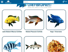 Tablet Screenshot of livefishdirect.com